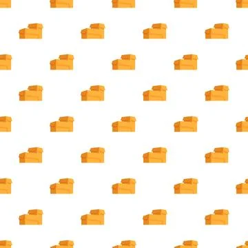 Cardboard boxes seamless pattern for shipping and delivery Illustrazione stock
