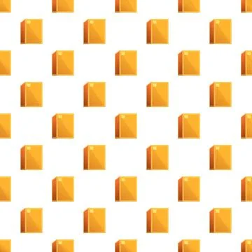 Cardboard boxes seamless pattern on white background 스톡 일러스트