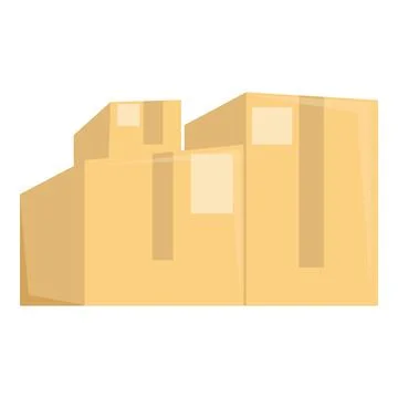 Cardboard boxes stacked up representing moving or storage Stockillustratie