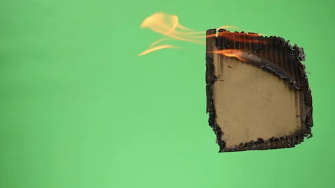 Cardboard Burning Stock Footage 172221531