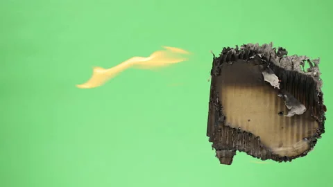 Cardboard Burning Stock Footage 172356637