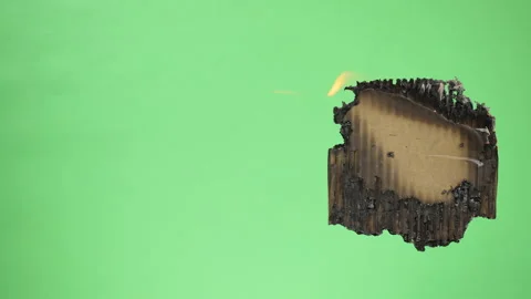 Cardboard Burning Stock Footage 172418918