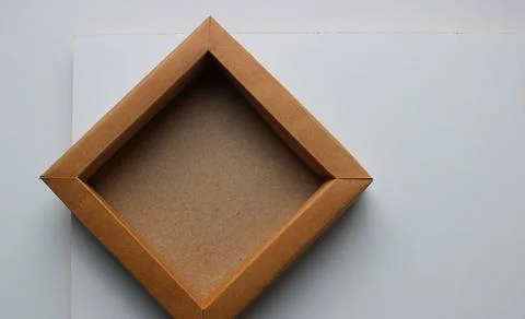 Cardboard Case Isolated on White with Empty Space Stock Photos