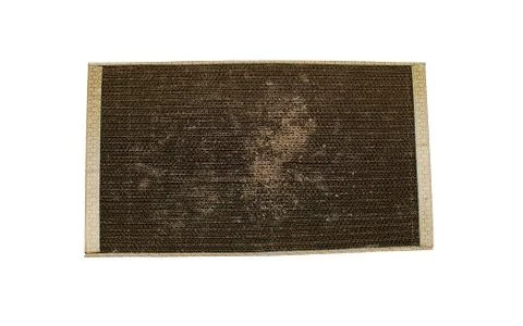 Cardboard cat scratching post isolated on a white background. Stock Photos
