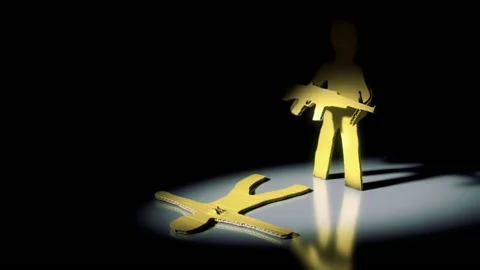 Cardboard characters Stock Footage 169788063