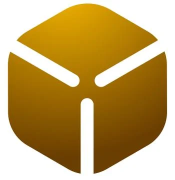 Cardboard cube box logo, icon Stockillustratie