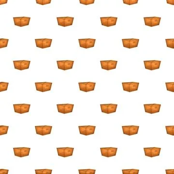 Cardboard delivery boxes creating seamless pattern background Stock Illustration