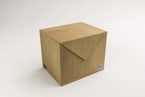 Cardboard envelope Stock Illustration