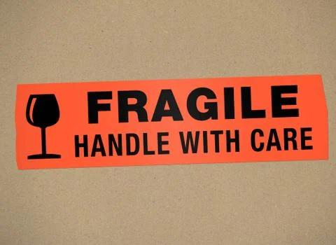 Cardboard - Fragile Handle with car Stock Illustration
