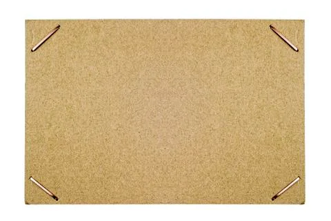 Cardboard frame on a white background Foto stock