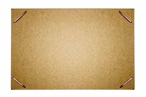 Cardboard frame on a white background Stock Photos