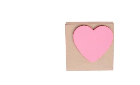 Cardboard gift box isolate Stock Photos