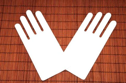 Cardboard hands 스톡 사진
