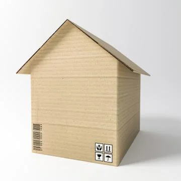 Cardboard house Stock Illustration