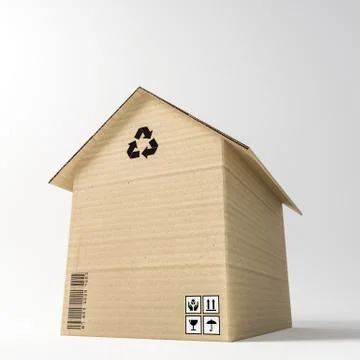 Cardboard house Stock Illustration