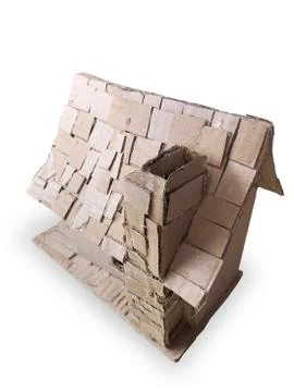 Cardboard house Stock Photos