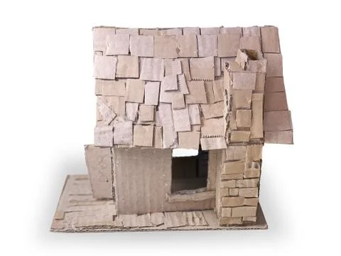 Cardboard house Stock Photos