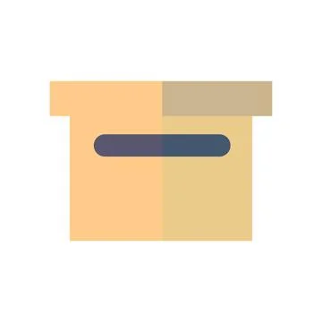 Cardboard icon. A container. Vector. Stock Illustration