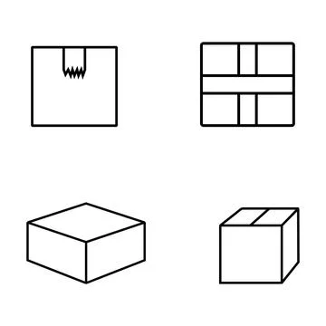 Cardboard icon vector 스톡 일러스트