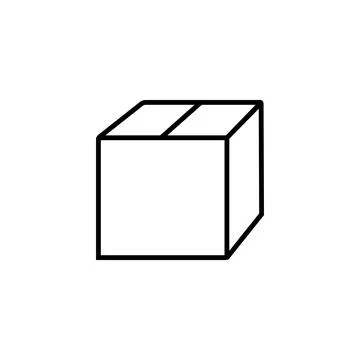 Cardboard icon vector Stock Illustration