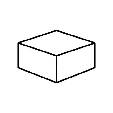 Cardboard icon vector Stock Illustration