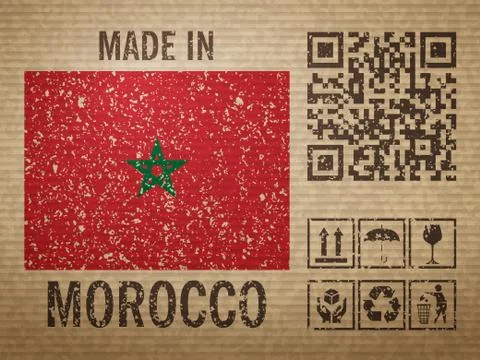 Cardboard made in Morocco Illustrazione stock