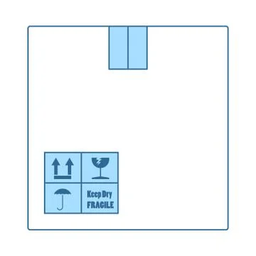 Cardboard Package Box Icon Stockillustratie
