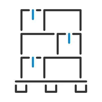 Cardboard Package Box Icon Stock Illustration