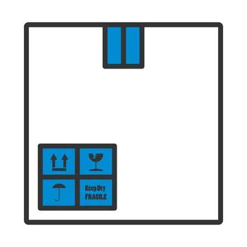 Cardboard Package Box Icon 스톡 일러스트
