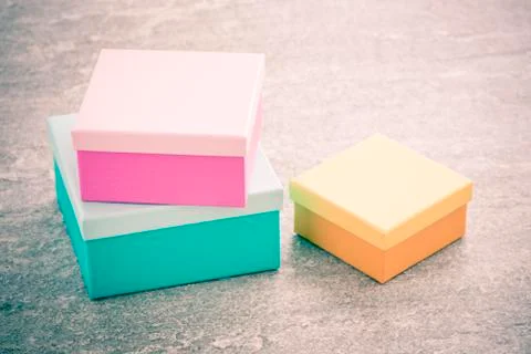 Cardboard package container gift boxes Stock Photos