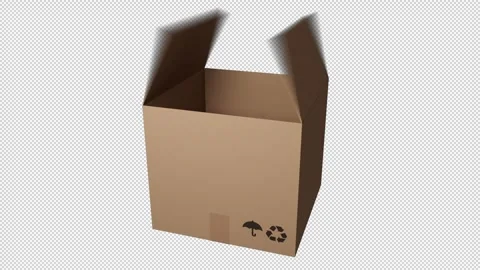Cardboard Packaging Box Stock Footage 320625633