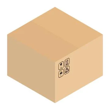 Cardboard Packing Box Vector 스톡 일러스트