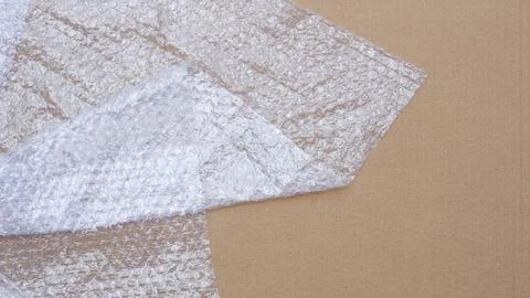Cardboard paper with bubble wrap texture background Stock Photos