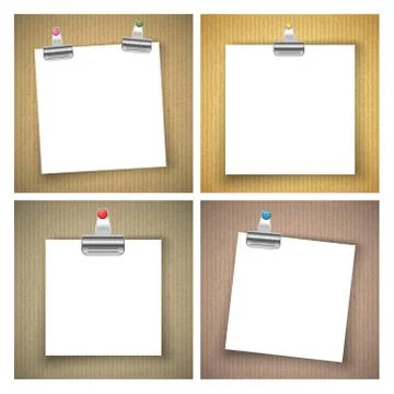 Cardboard with paper sheet background Stock Illustration