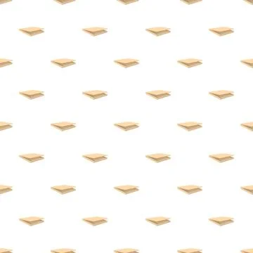 Cardboard pizza box packaging pattern on white background Stock Illustration