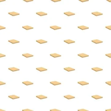 Cardboard pizza boxes creating delivery packaging seamless pattern イラスト素材