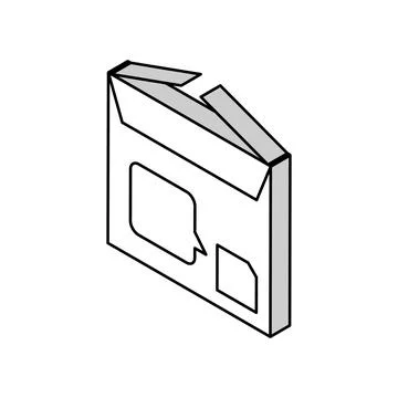 Cardboard with rfid isometric icon vector illustration 스톡 일러스트
