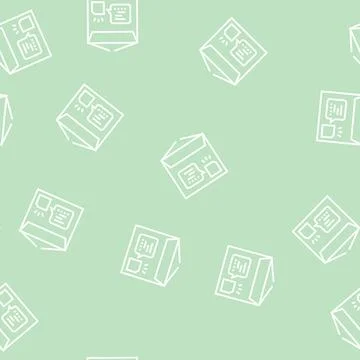 Cardboard with rfid line seamless pattern Stock Illustration