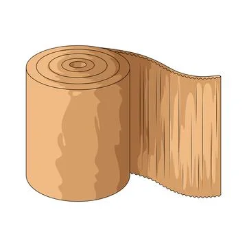 Cardboard roll illustration Stock-Illustration