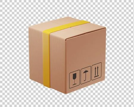 Cardboard shipping box Stockillustratie