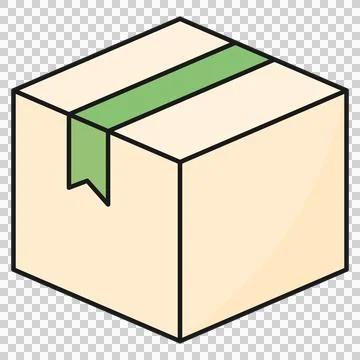 Cardboard shipping box Stockillustratie