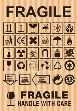 Cardboard signs Stock Illustration