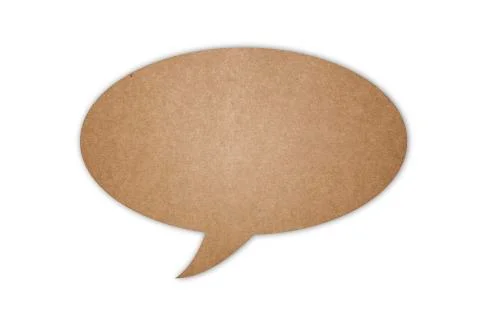 Cardboard speech bubble Stock Photos