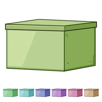 Cardboard storage box for shipping packaging moving 스톡 일러스트
