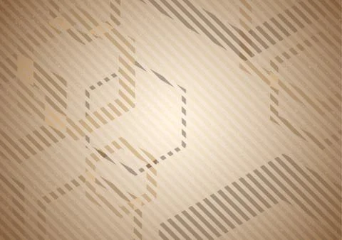 Cardboard Stripped Background with Hexagonal Pattern Illustration