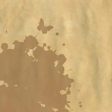 Cardboard structure with butterfly Stock Illustration