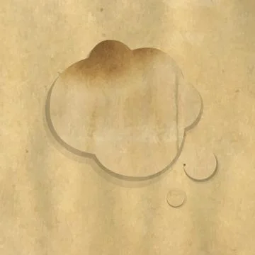 Cardboard structure with cloud speech bubble Stock Illustration