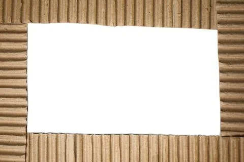 Cardboard texture with white empty space Stock Photos