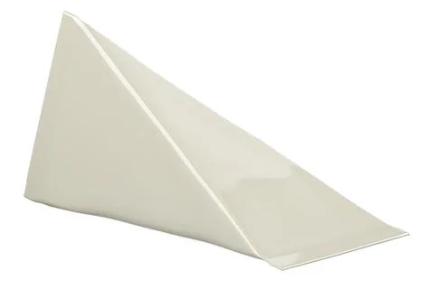 Cardboard triangle box packing, white mockup, template. 3D rendering Stock Illustration
