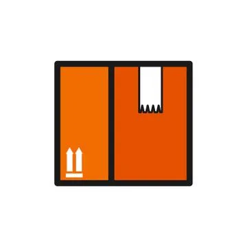 Cardboard vector design template illustration Stock Illustration